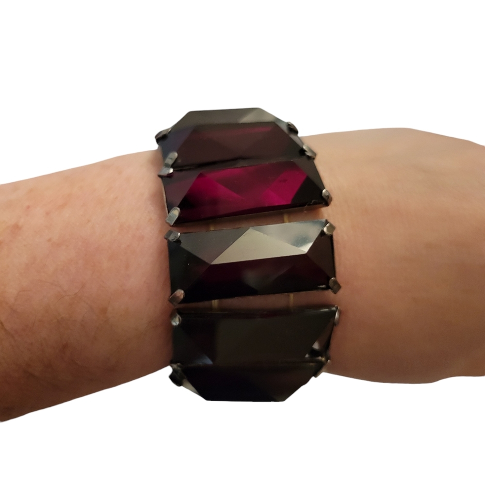 Stretch Bracelet Gems Fuschia